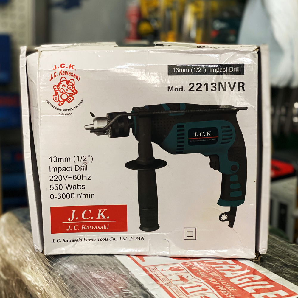 Jc Kawasaki 2213NVR Hammer Drill (Damaged Box) | Discounts by KHM Megatools Corp. Jc Kawasaki 2213NVR Hammer Drill (Damaged Box) | Discounts by KHM Megatools Corp.